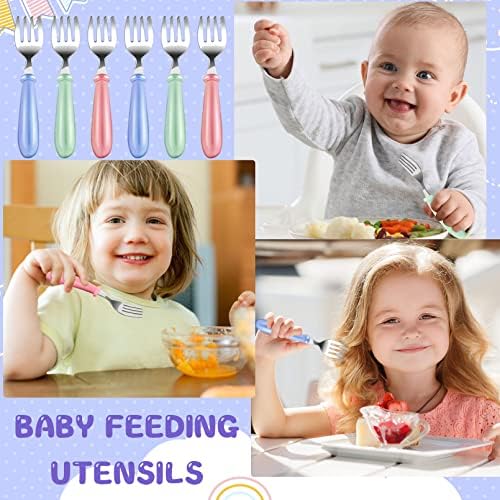 12PCS Toddler Forks BPA Free Stainless Steel Kids Cutlery