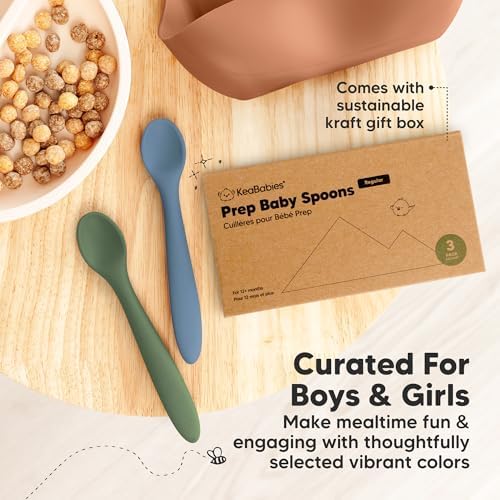 Fun and Safe Silicone Baby Spoons Set for Weaning