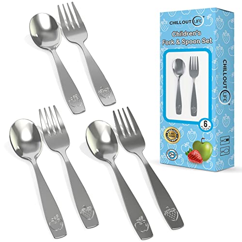6-Piece Stainless Steel Kids Flatware Set for Grown-Up Feeling