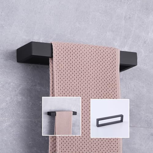 GERZWY Modern Black Towel Holder SS304 Plate