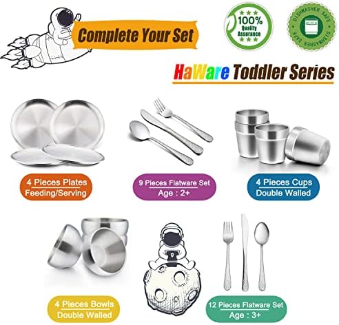 HaWare 9-Piece Stainless Steel Kids Forks