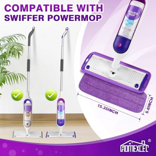 Machine Washable Microfiber Mop Pad for Swiffer PowerMop 13-15