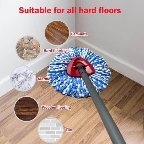Reusable Microfiber Mop Heads for Spin Mops Machine Washable 100 Absorbent