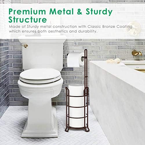 TomCare 4 Rolls Toilet Paper Holder with Bronze