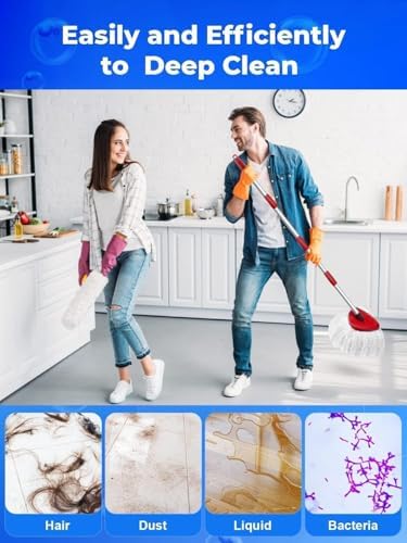 4-Pack of Microfiber Mop Heads for O-Cedar EasyWring Mops