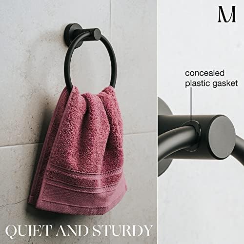 Marmolux ACC Matte Black Towel Ring