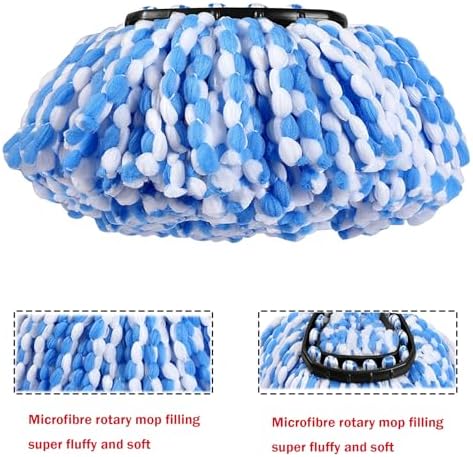 Reusable Microfiber Mop Heads for Spin Mops Machine Washable 100 Absorbent