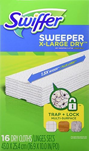 Swiffer Sweeper Pro Cloth Professional - 16 Deep-Cut Pet-Soft Dust-Trap