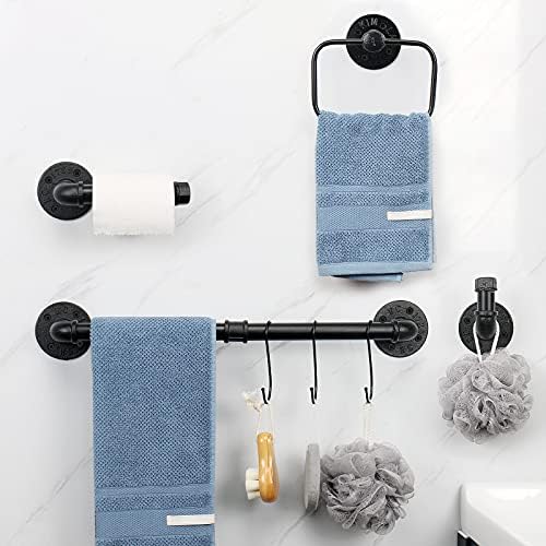 4-Piece Show-Stopper Towel Ring Kit for Bathroom Wall Mount