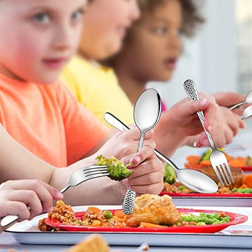 LIANYU Kids Silverware Set Unique Design Compact Storage