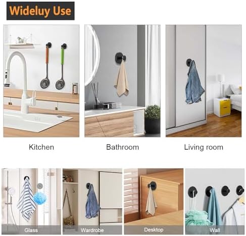 Sleek 2-Piece Suction Cup Hooks