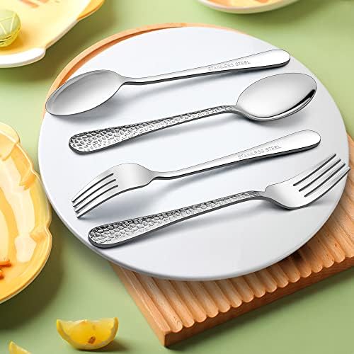 LIANYU Kids Silverware Set Unique Design Compact Storage