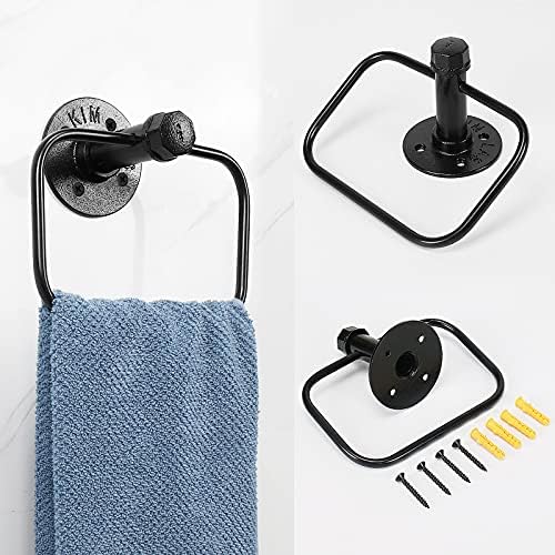 4-Piece Show-Stopper Towel Ring Kit for Bathroom Wall Mount