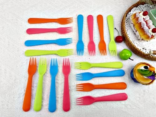 Jawbush 16Pcs Plastic Kids Forks