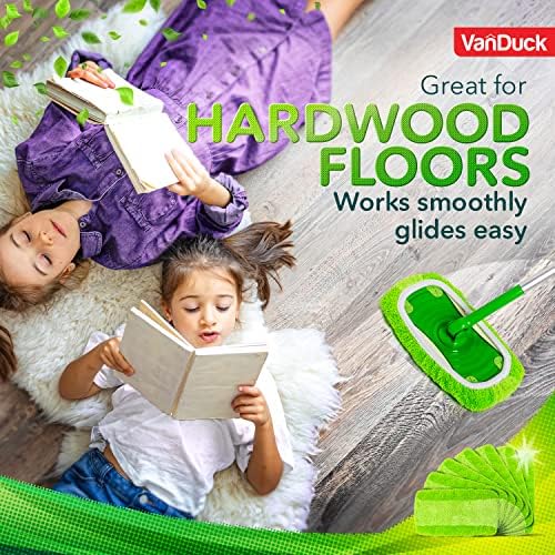 Reusable Mop Pads 4-Pack - Washable Microfiber Mop Pads for Swiffer Sweeper